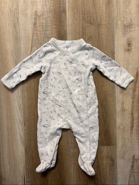 Nordstrom Baby Footed One-Piece with Light Blue Whales